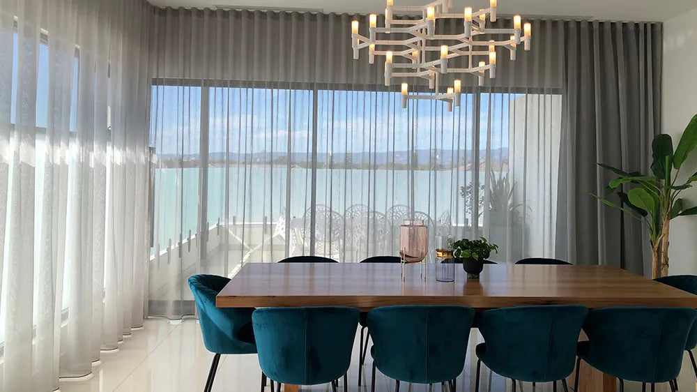 Nettex Bali Linen-Look Sheer Curtain Fabric, 330cm wide Polyester 1 metre