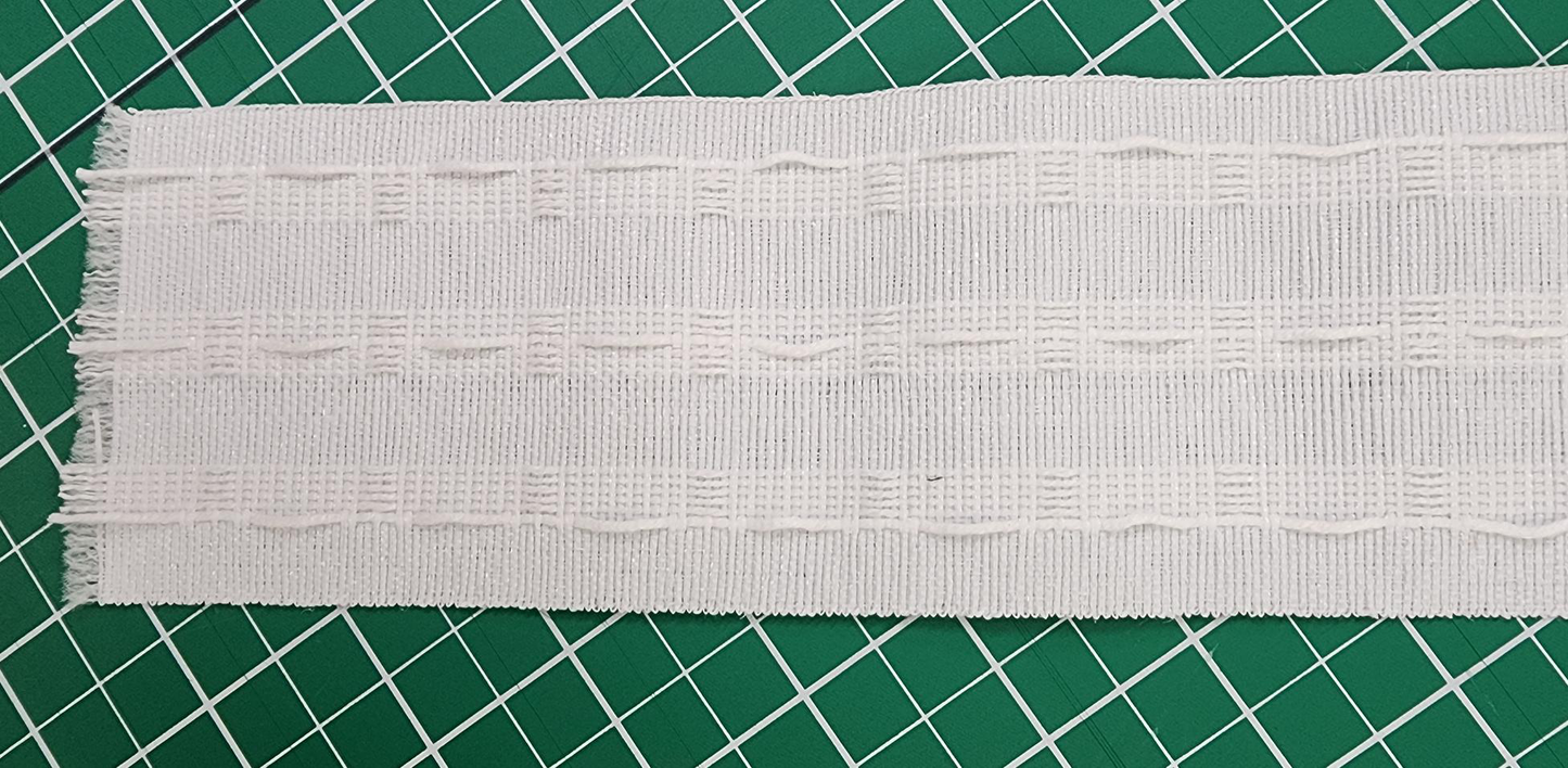 Pencil pleat/gathered curtain header tape 3 pocket