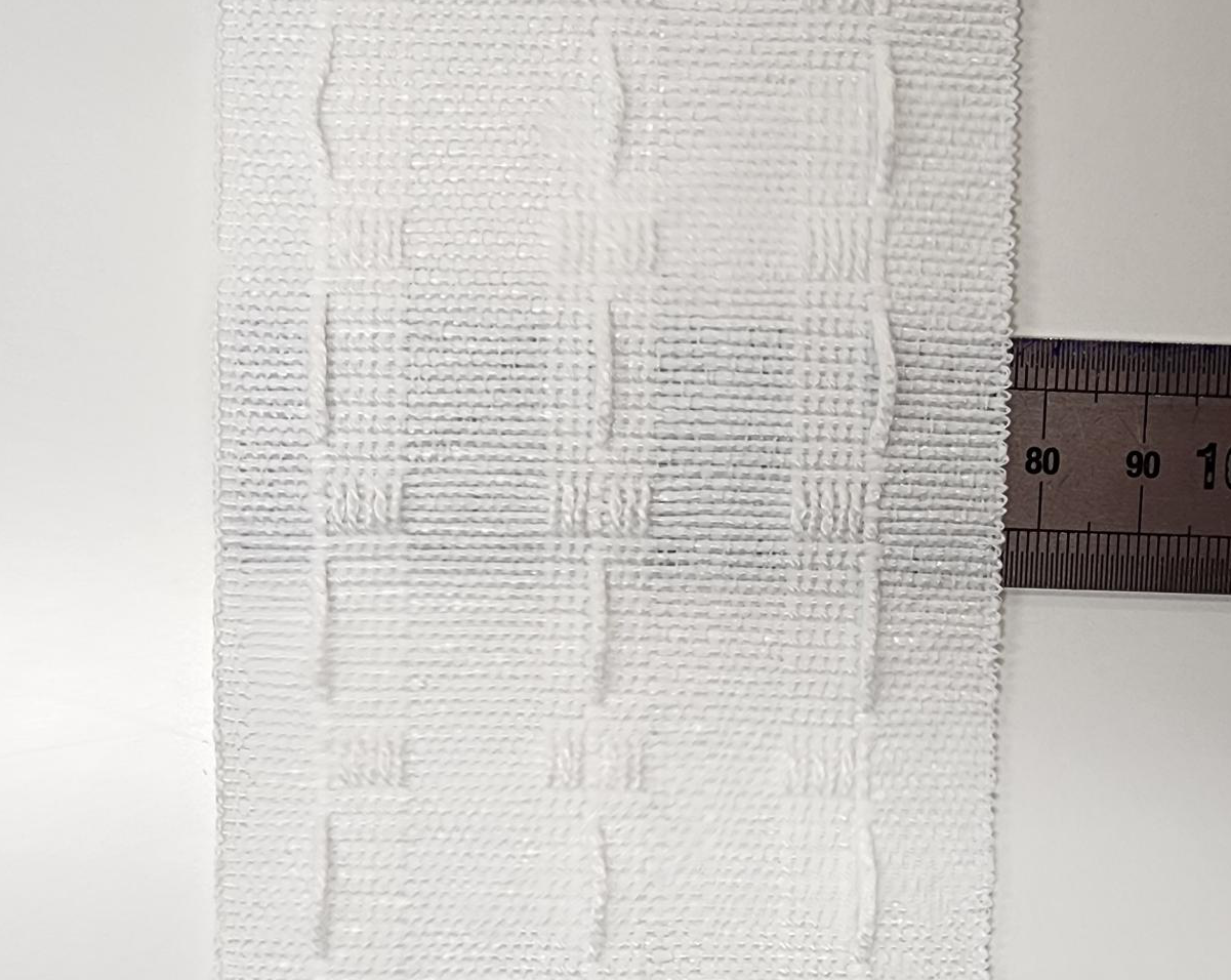 Pencil pleat/gathered curtain header tape 3 pocket